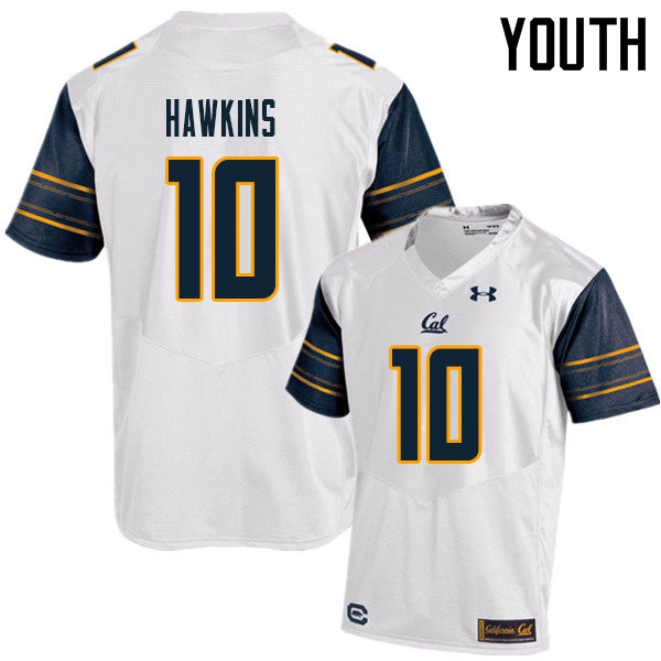 Youth #10 Jeremiah Hawkins Cal Bears UA College Football Jerseys Sale-White - Click Image to Close